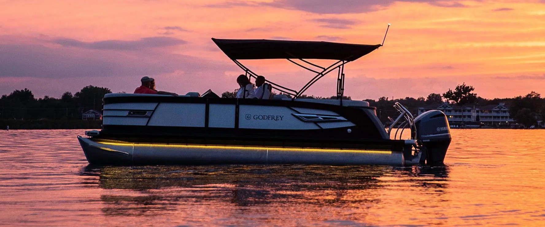 Godfrey AquaPatio Split Bench Pontoon Boats For Sale