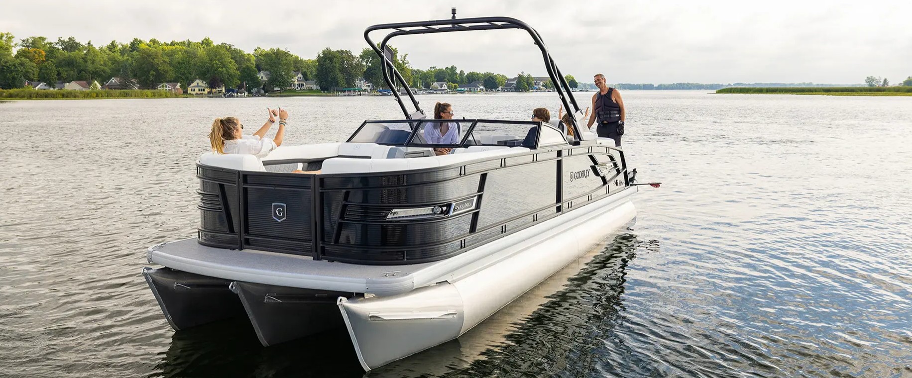 Godfrey AquaPatio Windshield Pontoon Boats For Sale
